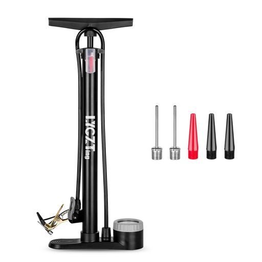 Rakuten - LYGZTing自転車空気入れフロアポンプ仏式/英式/米式エアゲージ付き自転車タイヤポンプ160PSI/11Barポータブルエアポンプロードバイク/浮き輪/ボール用