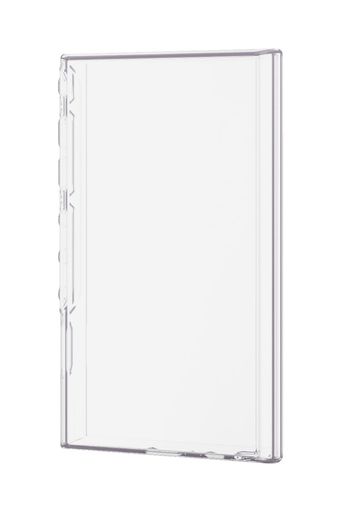 WALKMAN A300シリーズを傷や汚れから守る、強じんでしなやかなTPU(熱可塑性ポリウレタン)素材を使用した薄型ソフトケースです。 本体デザインを損なわず、美しさが際立つ薄型ケースです。 シリコン素材より強く耐久性に優れ、プラスチック素材よりしなやかな弾力性を持つTPU(熱可塑性ポリウレタン)素材を使用しています。 各種端子やボタン周りまでケースが覆われた極み設計です。 本体のストラップホールを利用してストラップを取り付け可能です。