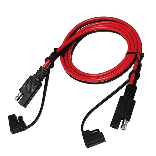 ダストキャップ付きSAE-SAE延長ケーブル。 電圧:1-36V、電流:20A.14AWG。 太陽電池とカーバッテリーの接続と送信に一般的に使用され、使いやすく、取り付けも簡単です。 パッキングリスト:1 x SAE-SAEケーブル、長さ:1m。
