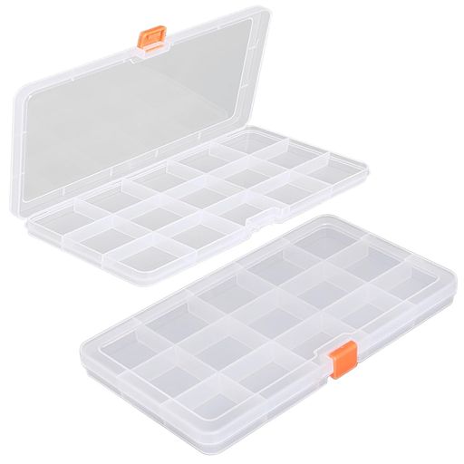【包装は含む】:パッケージには2つのプラスチックケース(空)、15つの小区画が含まれている 【製品サイズ】:外箱サイズ: 20.1x11.1x1.8cm (7.91 x 4.37 x 0.71インチ)、内コマサイズ: 3.8x3.4x1.4cm (1.5 x 1.34 x 0.55インチです)。 【材質】:これらの箱は良質なPPプラスチックで作られ、丈夫で変形しにくい。プラスチックケースはもっと厚くて硬くて、ボタン式の封が付いていて、しっかりと閉じて、あなたの品物を落ちないように保護することができます。 【製品の利点】:透明ケースは開ける必要がなく中身がはっきり見えるので、簡単に欲しいものを見つけることができます。15マス分の格子が整列して異なるものを収納することができ、厚みのあるプラスチックケースは非常に丈夫で持ち運びに便利で、どこにでも持ち運ぶことができます。 【応用が広い】:プラスチック収納ケースは組立技術、部品、縫製技術、釣具、糸、DIY補助、ジュエリーなどの整理に非常に適しており、例えばジュエリー、イヤリング、ネックレス、指輪、化粧品、糸、ビーズ、工芸品、丸薬、釣具、電子部品、釘、DIY工芸品など。
