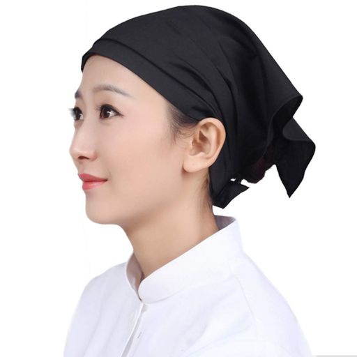 Rakuten - [OTAKUMARKET]三角巾シンプル無地大人用男女兼用カフェ業務用料理教室調理実習清掃美容院マジックテープ付き簡単に取り付ける全13色(黒1)