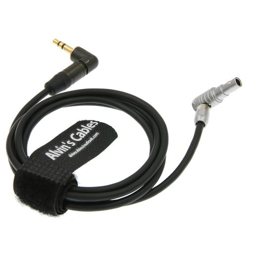 Alvin’s Cables ARRI Alexa Mini用 オーディオケーブル 5ピン(00) L型オス 右向き矢印 3.5mm TRS L型 収音ケーブル 1M