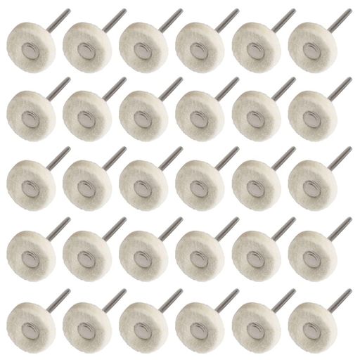 Rakuten - YFFSFDCフェルトバフ30個セット2.35mm軸ホイール羊毛フェルトバフリューターバフ金属磨き鏡面研磨用バフ研磨工具