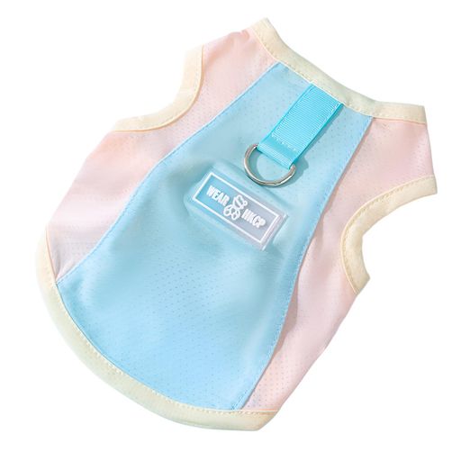 [GIIPET]犬 服 夏用 クールベスト ハーネス一体型 薄手 通気 メッシュ 小型犬 猫 服 涼しい 散歩 お出かけ 紫外線対策 春夏秋
