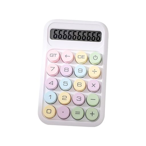 CHANGJIQ 電卓 10桁 計算機 カラフル電卓 電池式 メカニカルキーボード 丸ボタン ミニ 小型 軽量設計 滑り止め 持ち運び便利 卓上 簿記 学生 オフィス 家庭 学校用 文房具用品 事務用品 おし…