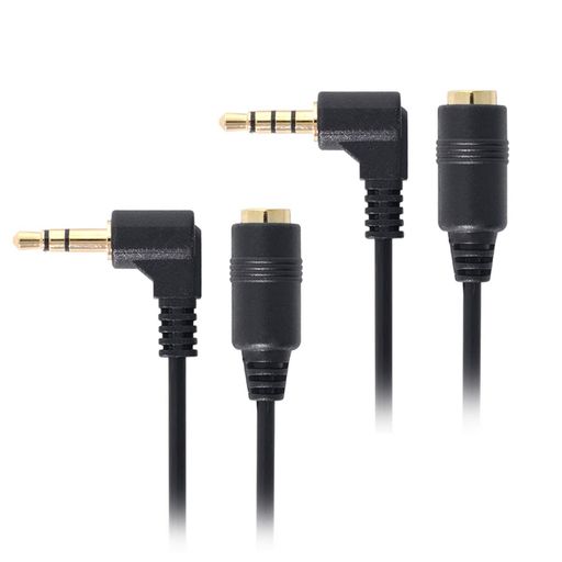 Rakuten - Cablecc1Set3/4極オーディオステレオ90度直角3.5mmオス-メス延長ケーブル