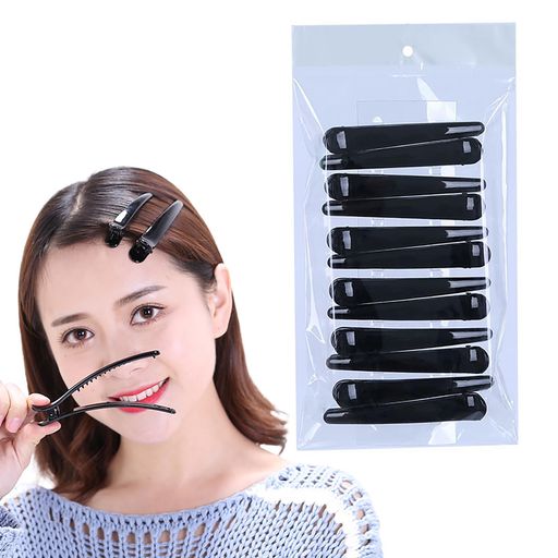 Rakuten - Qiubaollダッカールヘアクリップ美容師業務用ダッカールヘアピン前髪ブロッキング跡がつかない大きめしっかりとまるプロ用髪留めメンズレディース兼用プラスチック洗顔メイクヘアスタ…