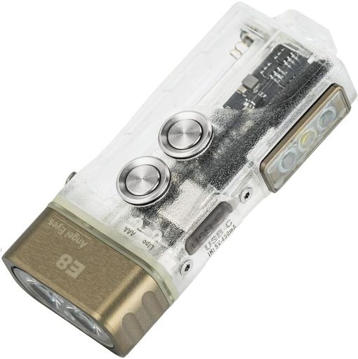 RovyVon E8 EDC懐中電灯キーリング 700 ルーメン USB-C充電式懐中電灯、白 赤 青のライト、ロックアウトモード、防水、登山 探検 散歩 夜釣り 夜道 作業用 日常の家庭用