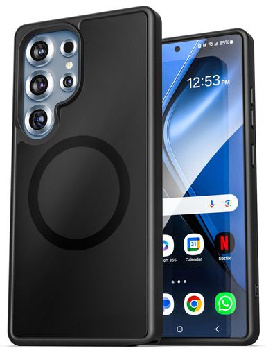 Rakuten - SamsungGalaxyS25Ultra用スリムシールド(MagSafeQi2対応)スリム保護磁気ケース(ブラック)