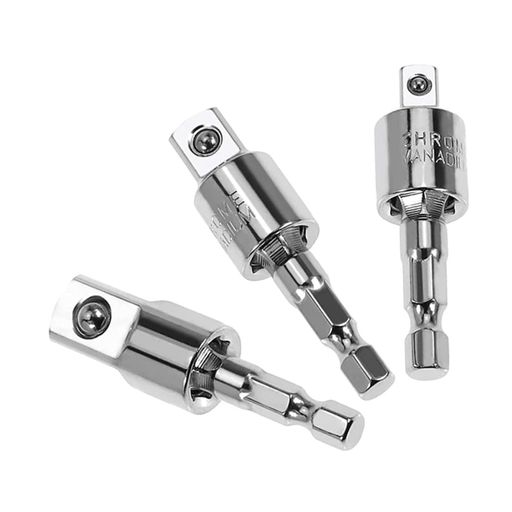 YFFSFDC ソケットアダプターセット 六角軸用ソケット変換アダプター インパクト用 差込角6.35MM 1/4”/3/8”/1/2”ソケットレンチ 3本組