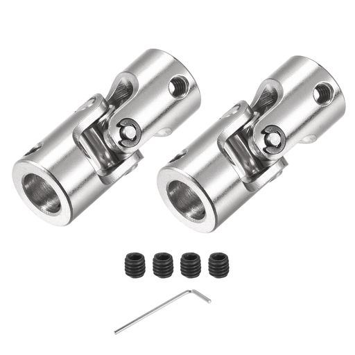 DMiotech2個8mm-8mm回転可能ユニバーサルステアリングシャフトUジョイントカプラーカプラーコネクターモーター3DプリンターCNCマシン用