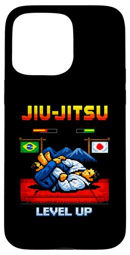 Brazilian Jiu-Jitsu Retro Video Game Level Up Smartphone Case for iPhone 15 Pro Max