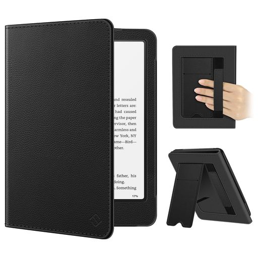 Fintie Kindle Paperwhite/Colorsoft シグニチャーエディション 第12/11/1世代 用ケース(ブラック)