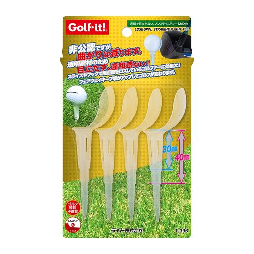 サイズ:全長100mm(ティーアップの高さ30/40mm) 重量:3.7g(1本) 非公認ですが、曲がりは減ります。 透明素材の為、目立たず、違和感がありません! 部門名:ユニセックス大人