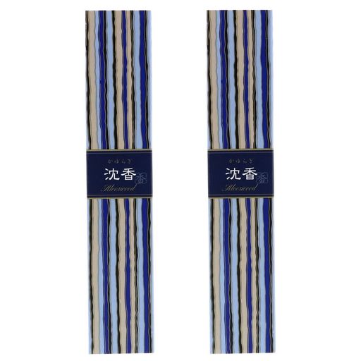 日本香堂 かゆらぎ 沈香 スティック 40本入(香立付)x2個セット お香 まとめ買い 高級香木 じんこう