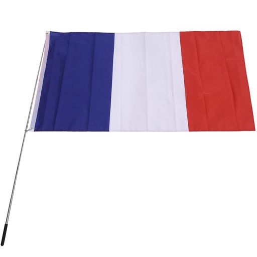 アウトドア 「仕上げ仕様」フランス国旗のサイズは150x90cmでとっても大きな旗です。材質は薄めのポリエステルで、スムーズな触感で良い触り心地になるます。 「綺麗に出来た裁縫」: フランス国旗の縫い目などが脱線したり旗にはみ出したりしないように、旗の縫製はしっかりしていて、角や端が綺麗に切断されております。 「軽くて振りやすい」: フランス国旗を掲げるポールがステンレス製で、振りやすくて、長い時間旗を持っても苦にならない、軽くて持ち運びやすくい、フェスやイベントなどでとっても使いやすいです。 「スポーツフェスやイベンドの応援」:この製品はその携帯のしやすさからスポーツフェスなど多くのアウトドアイベントで使うことが出来ます。ステンレス素材で気のままに振り回しても容易く折れる事はありません。 「室内のインテリア」:アウトドア以外にも フランス国旗を室内の装飾品として、ガレージをドレスアップしたり、賑やかな模様なので部屋のインテリアにしたり、一気にフランスな雰囲気を沸かせられます。