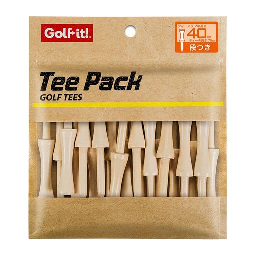 ライト(LITE)TEEPACKウッドティー段付75ニスT-438
