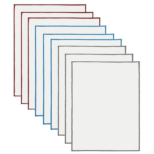 内容:グラス拭き用生地9枚、仕様40x60cm、グレーx3、赤x3、青x3 製品材質:ポリエステル材質を採用し、高い吸水性を持ち、脱毛せず、傷をつけない 特徴:乾燥した状態でも、少し湿った状態で使用できる 使いやすい:グラスを拭くのに十分なサイズで、手がガラス表面に触れず、指紋が残らない 適用範囲:ワイングラス洗浄、窓ガラス洗浄、ステンレス洗浄と研磨に用いるマイクロファイバー布、ジュエリー洗浄と研磨に用いることができる
