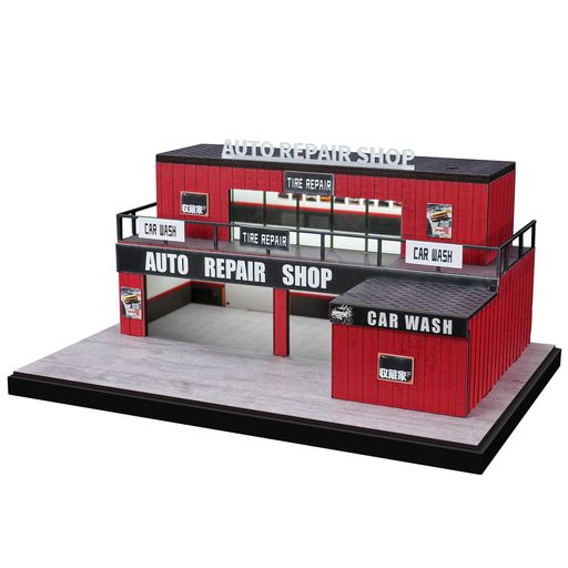 shoucangjia 1/64スケール シーンセット 模型シーン 組み立て式 カーファン コレク...