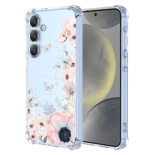 Samyje 対応 Samsung Galaxy S25 ケース 超柔らかい透明スリム 銀河 S25 TPU 携帯カバー ギャラクシー S25 保護ケース 可愛い 花柄 シリコンカバー 薄型 落下防止 耐衝撃 傷つけ防止 スマホケース - …