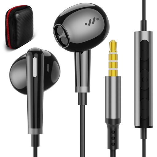 イヤホン 有線 マイク付き 3.5mmジャック インナーイヤー型 イヤフォン HiFi高音质...