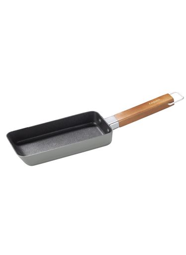 Other - シービージャパン(CBJAPAN)卵焼きパン8x18cmアッシュグレー直火専用内面ふっ素コーティング[天然木ハンドル]卵1つで作れるちょこっと玉子焼きパンcopan