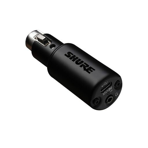 SHURE シュア MVX2U デジタルオーディオインターフェース ヘッドホン出力付きXLR-USB変換アダプター : ダイナミックマイク/コンデンサーマイク/配信(ストリーミング) / ボーカル・楽器録音(レ…