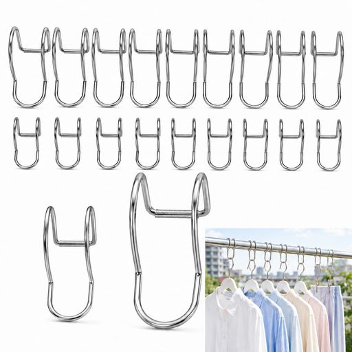 TAOKEY ハンガーストッパー 20個セット 物干し竿ストッパー 防風 物干し竿 屋外 304ステンレス 洗濯物 風で飛ばされ防止グッズ