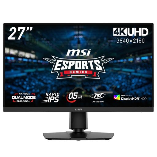 樂天商城 - MSIゲーミングモニターMAG272URDFE1627インチ/4K/RAPIDIPSパネル/160Hz(フルHD設定時:320Hz)/0.5ms(GTG、最小値)/デュアルモード/DisplayHDR400/HDMI2.1/DP
