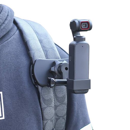 SUREWO360°回転バックパックストラップマウントDJIOsmoPocket、OsmoPocet2と互換性のあるエキスパンドフレーム付きクイッククリップマウント