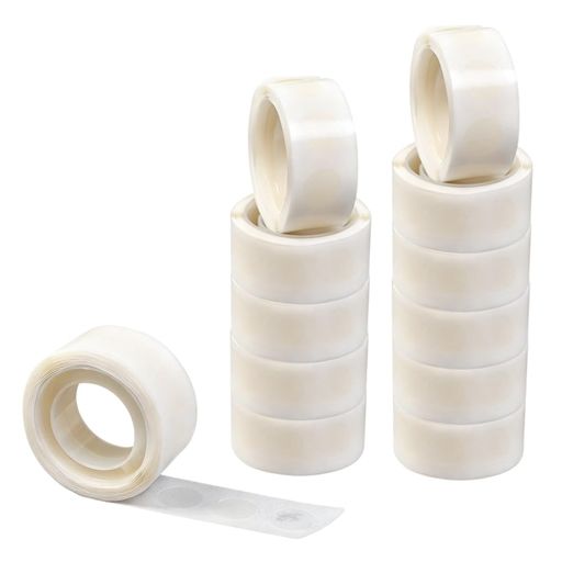 【商品仕様】ドットの両面テープサイズ:直径1cm。セット内容: 100個/巻、12巻の大容量セット。 【耐久性抜群】強力な粘着力で風船や装飾物をしっかり固定でき、長時間の使用にも耐えます。耐水性があり、湿気や温度変化による剥がれを防ぎます。 【簡単使用】粘着シールは剥離紙から簡単にはがせ、貼り付けたい場所にピンポイントで接着可能。壁や家具に貼り剥がしても糊残りしません。 【コンコンパクト収納】1巻あたり100個のシールがコンコンパクトに収納。未使用時は巻き戻して保管可能で、省スペースかつ再利用しやすい設計です。 【クリエイティブ活用】バルーン装飾やスクラップブック、フォトフレームの固定など、アイデア次第でさまざまなアート&amp;クラフトに活用可能。