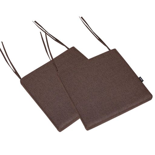 Rakuten - ひも付き高反発シートクッション2枚セット40x40cmコーヒー厚5cm四角無地スクエア和室座布団椅子クッション洗えるチェアパッド極厚フロアクッション滑り止め北欧シンプルテレワークダイ…