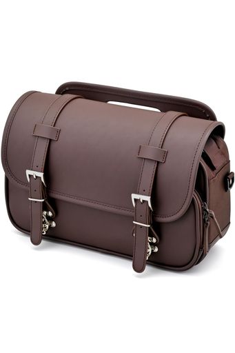 Saddle Bag - ヘンリービギンズ(HenlyBegins)デイトナバイクサイドバッグ9Lインナー防水マフラー側対応サドルバッグDHS-56プレーン/ブラウン48396