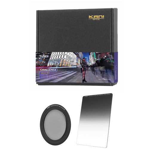 樂天商城 - KANI100mm幅HT100IIIチャレンジセット角型フィルターセットアダプターリング兼用CPL付属アダプターリング付属角型フィルター3枚装着可能レンズ枠径82mm対応収納ケース付属808042