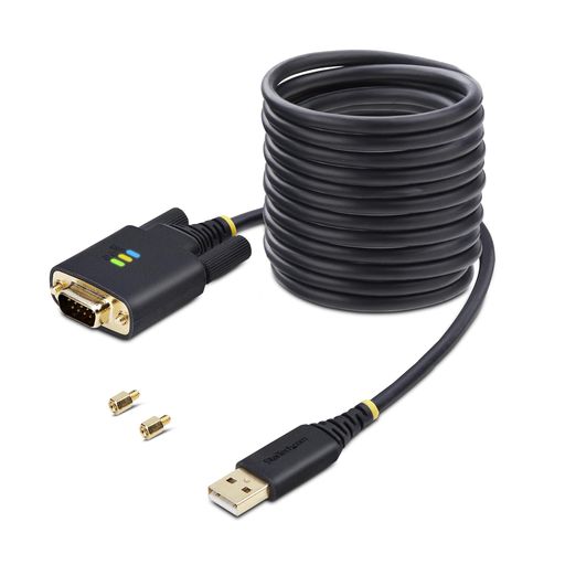 StarTech USB-A RS232C 変換ケーブル 3m FTDI搭載 COMポート保持 DB9 シリアル変換 LED 交換用ねじ付 1P10FFC-USB-SERIAL