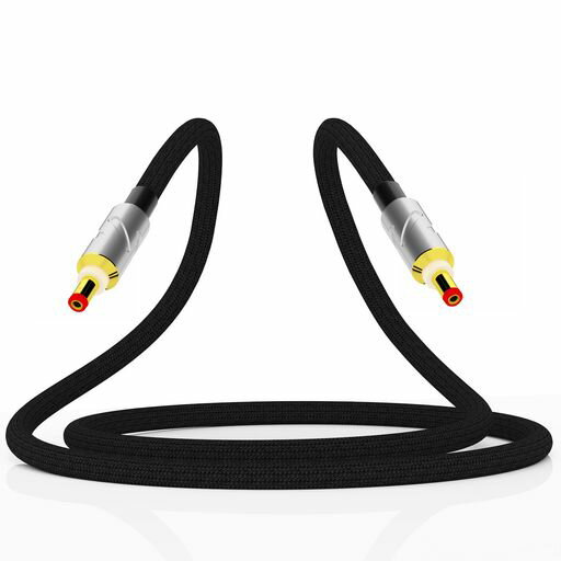Rakuten - Monosaudio DC オーディオ用電源ケーブル 5.5mm x 2.5mm 12V 0.5A オーディオ用電源コード 4N 99.998% 高純度 OFC 純銀 HiFi dcケーブル 延長コード 電源プラグ