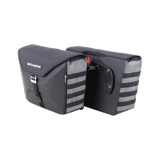 Saddle Bag - ヘプコ&ベッカー(Hepco&Becker)サイドバッグXトラベルC-BOWサイドキャリア用ブラック1セット左右セット640632-0001