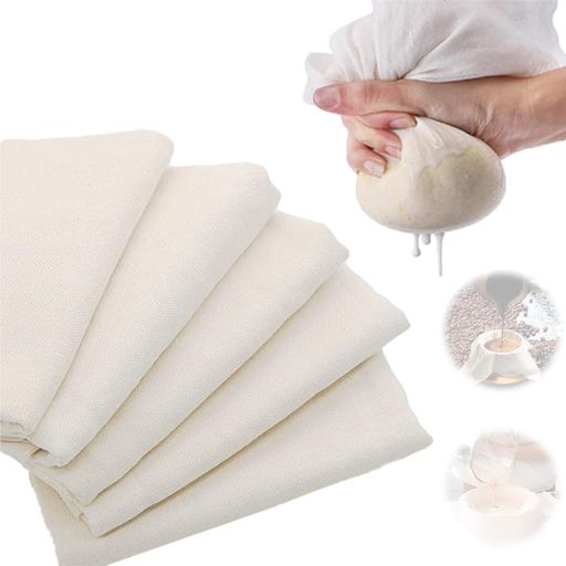 WIOOYIUU さらし布 こし布 5枚セット 30x30cm 綿素材 無漂白 蒸し布 濾過用 料理用