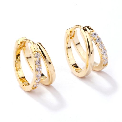 COOCY Fashion Earrings for Women: Simple Design Zirconia Earrings, Popular, Hypoallergenic, 18k Gold, Dangle Earrings.