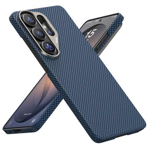 BENKS Samsung Galaxy S26 Ultra ケース デュポンケブラーアラミド繊維 MagSafe対応 カーボン風 極薄 カメラ保護 薄型 裸機の手触り ギャラクシーs26 ultra用スマホケース カバー(ブルー)
