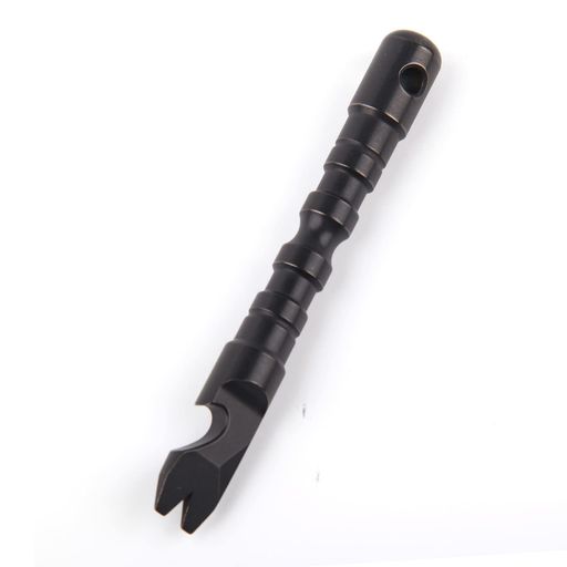 HamansTitaniumAlloyEDCPryBarwithBottleOpenerScrewdriverFunctionMultiTool(ブラック)