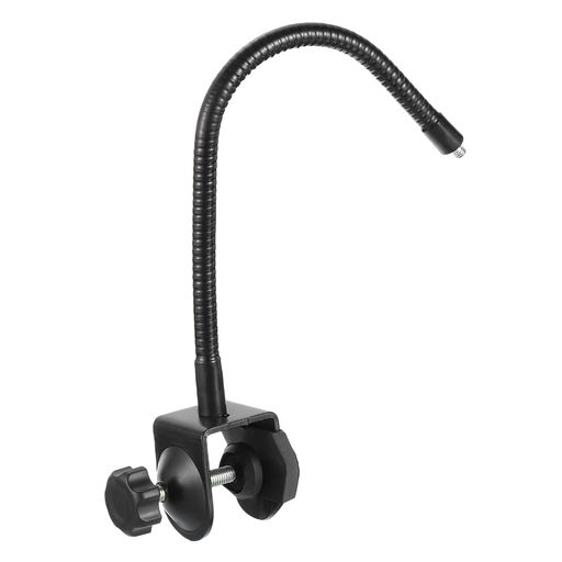PATIKIL 30cm グースネックアーム Cクランプ スタンド 範囲:0-34mm フ レキシブルアーム ボールヘッド 1/4”オスネジ付き スマホ マイク カメラ用 卓上固定スタンド 黒