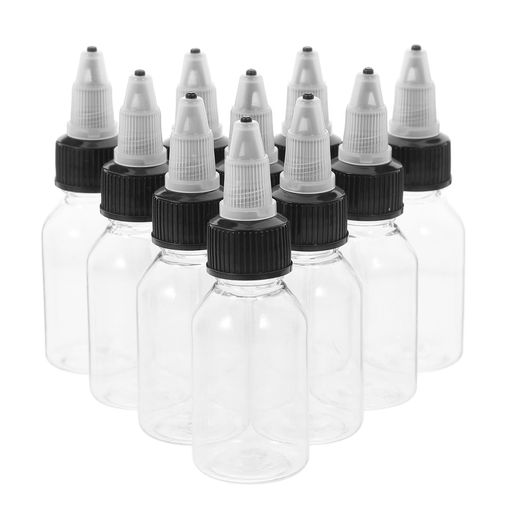 HAKIDZEL プラ製透明液体ボトル 25ml 10個セット ツイストトップキャップ付き 液量確認可能 精密液体流量調整機能付き 実験室や旅行用に最適な詰め替え用小型ボトル astalio-10081883 Astalio パッケージ画像