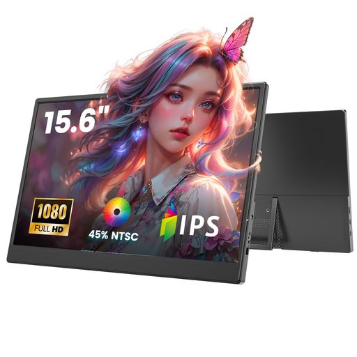Azeyou モバイルモニター 15.6インチ 1920*1080 モバイルディスプレイ ポータブルモニター IPS液晶パネル 6mm薄型 超軽量 自立型スタンド USB Type-C ミニHDMI PS5/XBOX/Switch/PC/Macなど対応