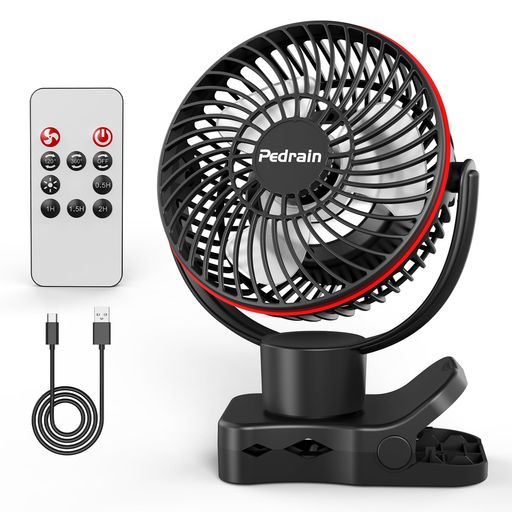 Electric Fan - 卓上扇風機【独創設計&極静音&夜灯機能】サーキュレーター360度自動首振りクリップ扇風機壁掛け吊り下げusb扇風機小型ミニ循環ファン超強風風量4段階調節アロマ対応デスクファンTYPE-C充…