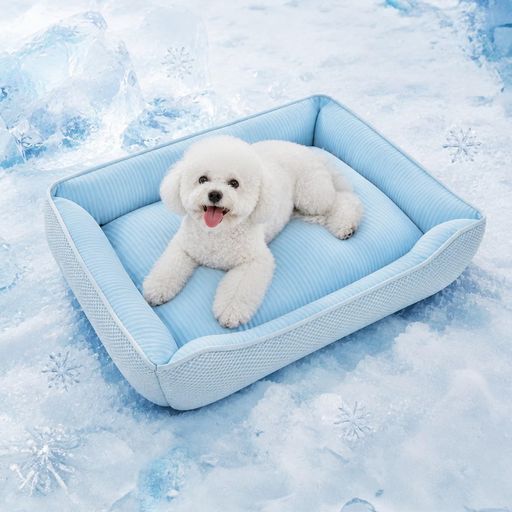 JEMAジェマ 犬 猫 ベッド 夏 ひんやり 冷感 洗える 犬 夏用ベッド ペットベッド 夏用 ペットソファー ペットクッション 犬用ベッド 猫用ベッド 極冷感ベッド 二層複合生地 3Dメッシュ 通気…