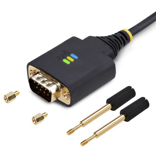 StarTech USB-A RS232C 変換ケーブル 1m FTDI搭載 COMポート保持 DB9 シリアル変換 LED 交換用ねじ付 1P3FFCB-USB-SERIAL