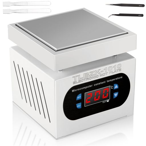 Rakuten - TLBZK350W100Vのはんだ付けする場所のホットプレート、LEDのマイクロコンピューターの電気予熱再修理ステーションのヒーターの実験室(100X100mm)