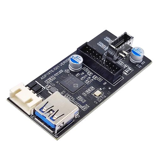 USB 3.0 19/20ピンマザーボードホストからUSB 3.0 19/20ピン&amp;USB 3.1タイプEヘッダー、追加のSATA電源ケーブル付き。 このアダプターを使用すると、マザーボードのUSB 3.0 19/20ピンソケットを直接接続し、USB 3.0 19/20ピンとUSB 3.1 Type Eソケットに変換できます。 USB 3.0のフロントパネルに接続された、非常に使いやすいUSB 3.0データケーブル。 USB 2.0バージョンより最大5Gbpsの10倍高速。双方向データ転送を同時にサポート。 USB3.0 20ピン &amp; USB 3.1 Type E出力: フロントパネル、ケーブル、USBハブ、カードリーダーなどのほとんどのUSB3.0 20ピン&amp;USB 3.1 Type Eデバイスに対応。