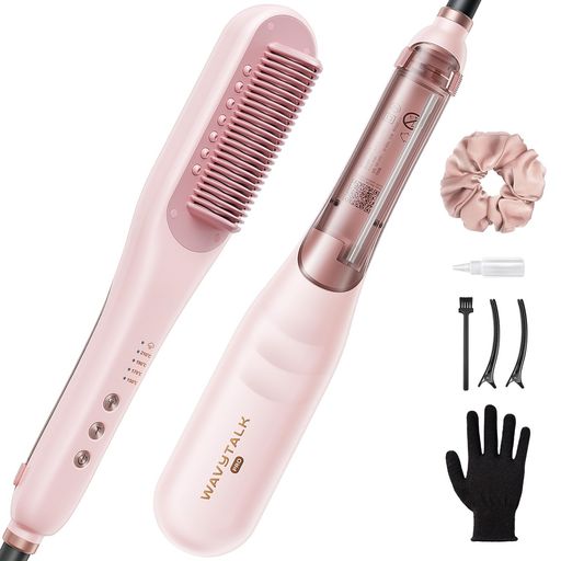 ヘアストレートナー ブラシ ヘアストレートナー ブラシ スタイリングがスムーズ 3-in-1 Wavytalk ヘアストレートブラシ:これは、ヘアアイロン、ブラシ、スチームケアの機能を一つにまとめた革新的なヘアアイロン ストレートツール。従来のフラットヘアアイロンと比べ、輝きが101%向上、手触りが77%よりスムーズになり、くせ毛を62%軽減。ダメージを27%抑えながら、日常のスタイリングを驚くほど簡単にします。 深く浸透する保湿ケア:本製品の核心技術「Hydro-Infusion」は、超音波で均一な微細スチームを生成。ナノミストノズルから髪の奥深くまで水分と栄養を届け、くせ毛を防ぎながらツヤを引き出します。従来の高温で乾燥させるヘアアイロン ストレートとは異なり、髪をうるおいながら理想のストレートヘアに導く、画期的なヘアブラシです。 時短スタイリングを実現:このスチームヘアアイロンブラシは、わずか30秒で適温に到達。広いヘッド面積が髪全体を素早くキャッチし、とかす・保湿する・ストレートにするの3ステップを約10分で完了。忙しい朝でも、時間を効率的に使えます。